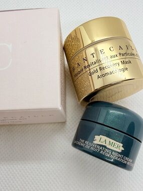 Chantecaille Gold Recovery Mask & La Mer Rejuvenating Night Cream Set